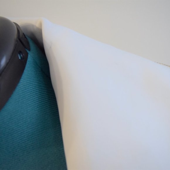 Off-White Buttoned Fall Trench Peacoat Leather Coat - Picture 5 of 16